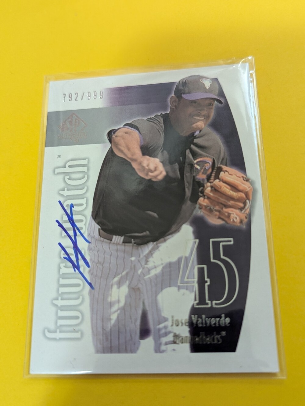 2002 Upper Deck Sp Authentic Jose Valverde Autograph 792/999